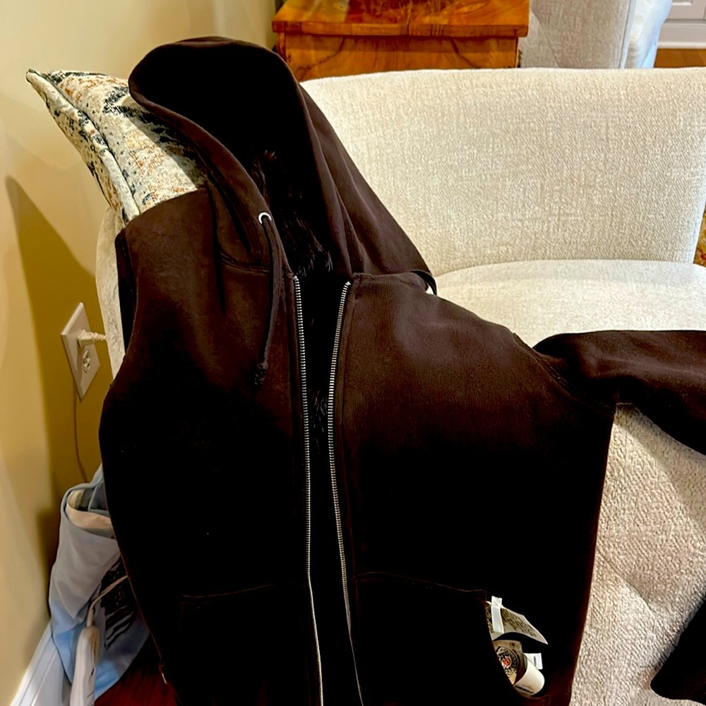 Juicy Couture Y2K Vintage Reversible Fur Hoodie